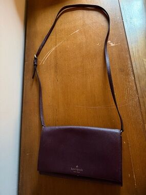 kate spade Saffiano Crossbody in Deep Plum